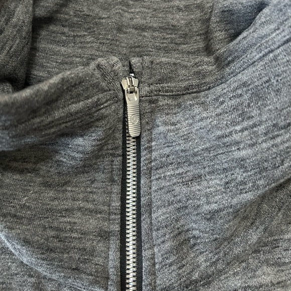 Lululemon Radiant Jacket II Heathered Core Dark Grey 6 Small Cotton Fleece Zip - Picture 8 of 11
